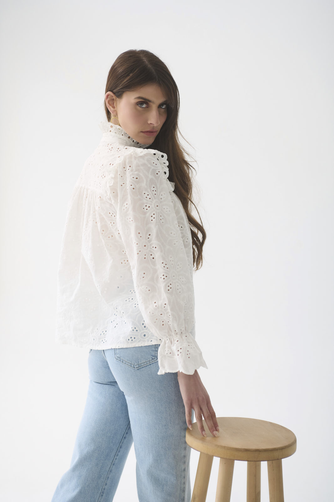 KIPURE SHIRT WITH GOLDEN BUTTONS